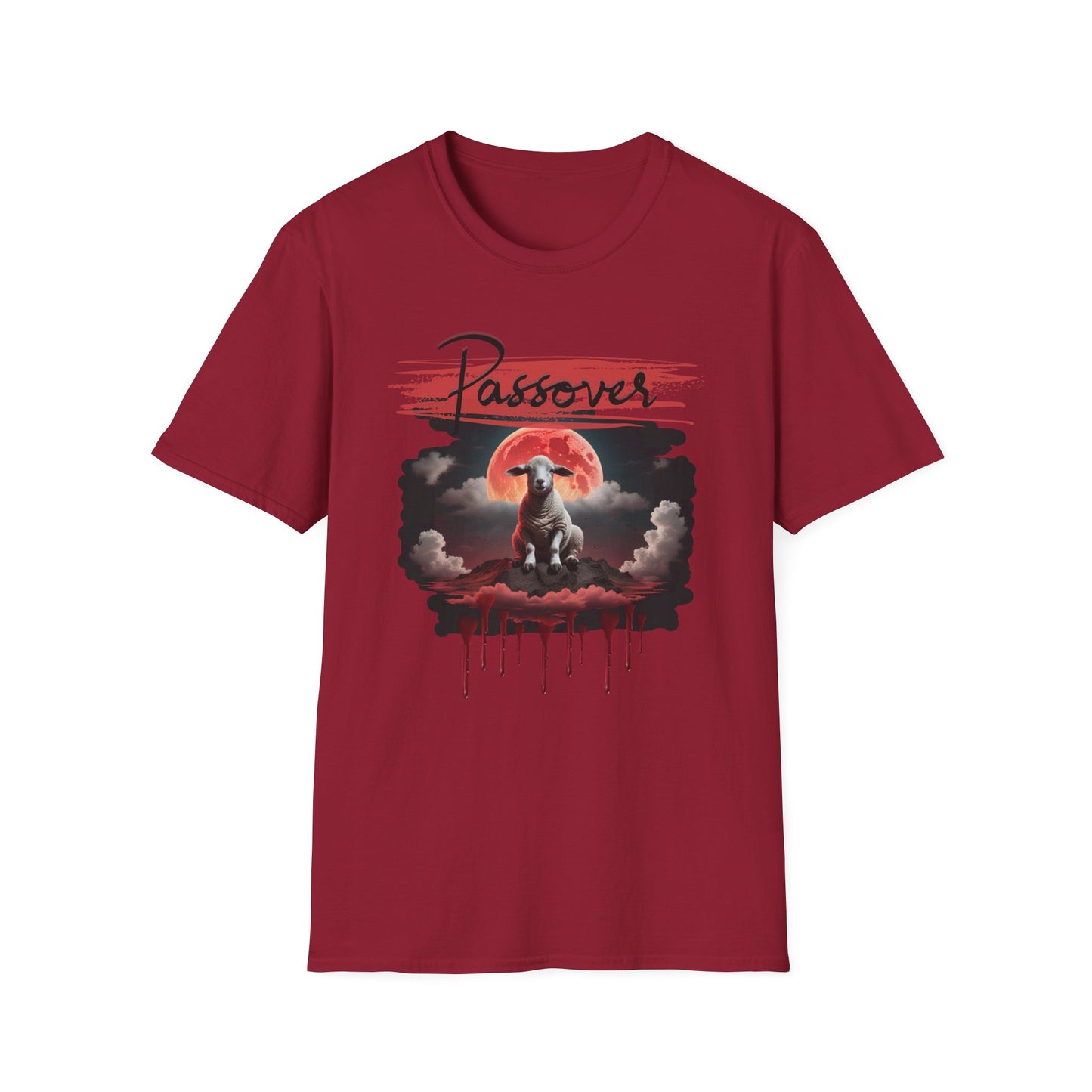 Passover Soft-style Black Font T-Shirt