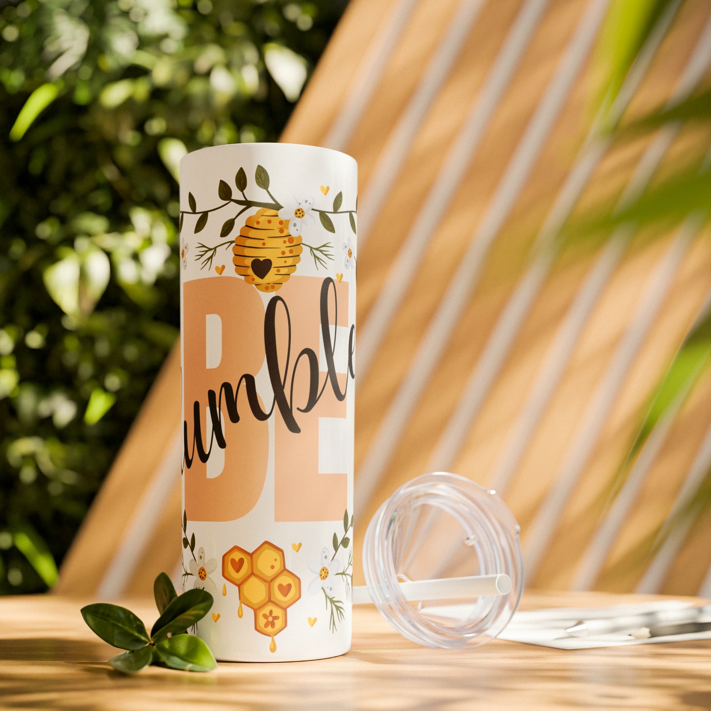 Be Humble Skinny Tumbler with Straw, 20oz