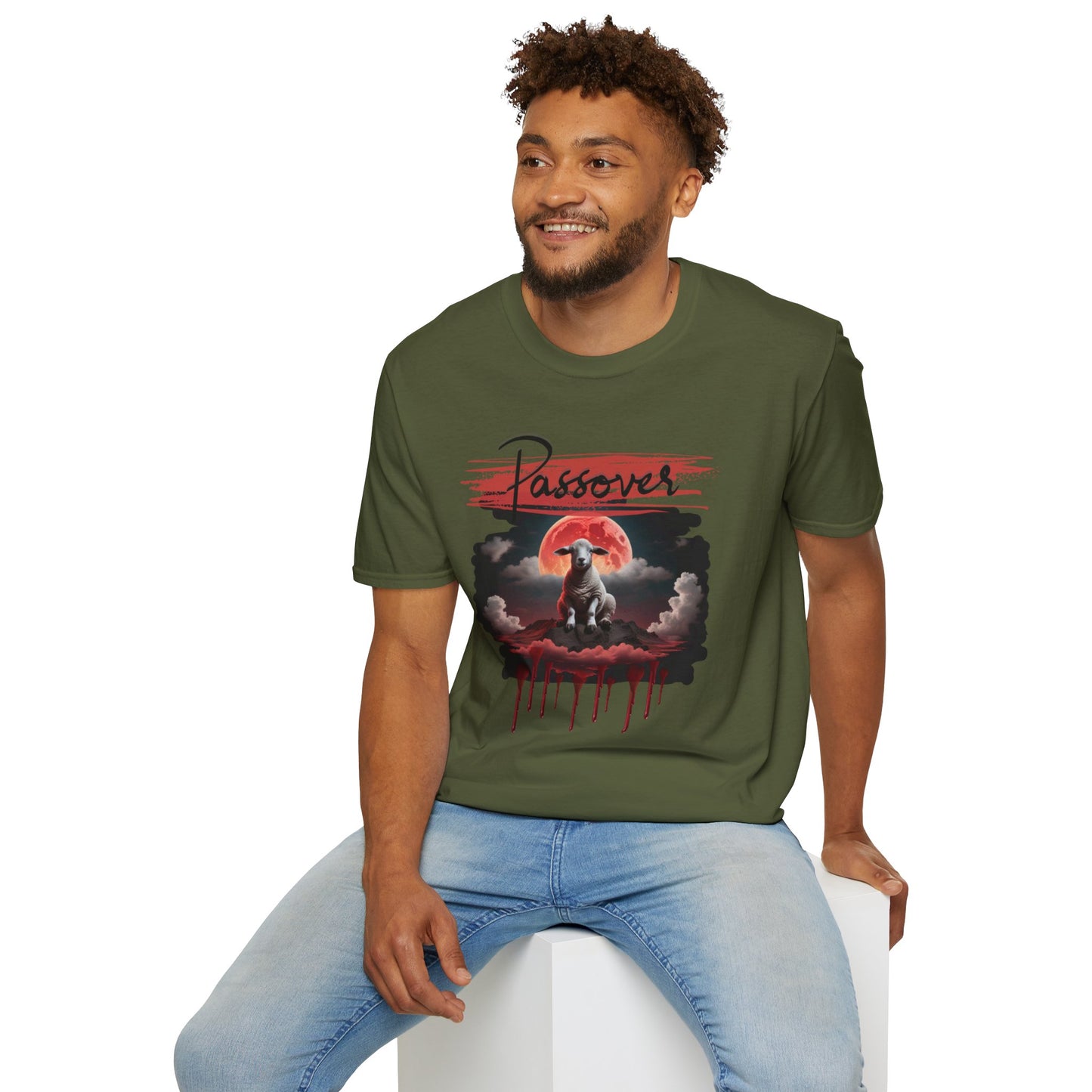 Passover Soft-style Black Font T-Shirt