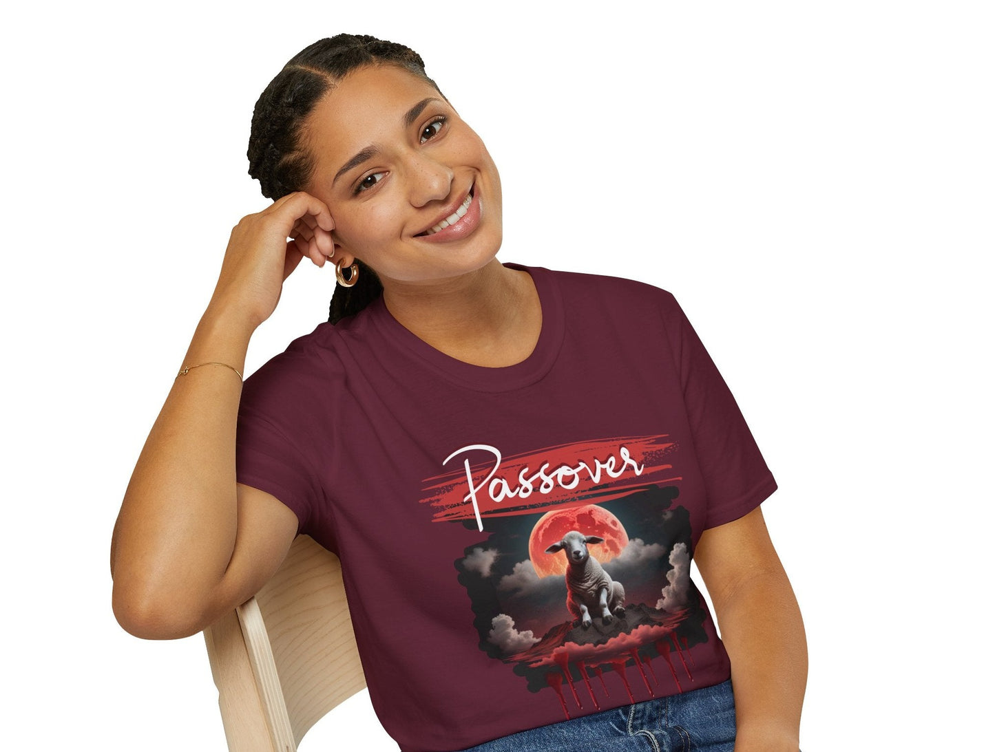 Passover Soft-style White Font T-Shirt