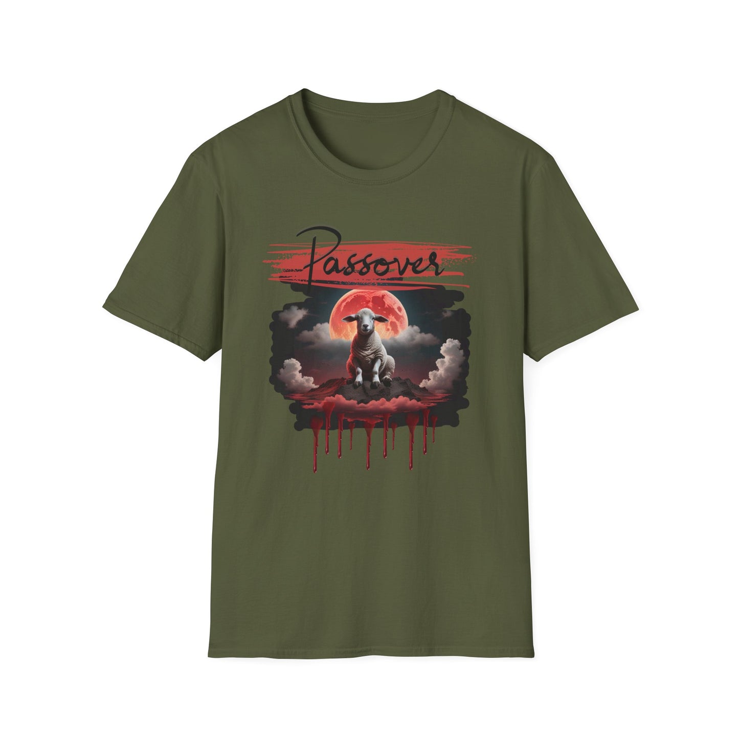 Passover Soft-style Black Font T-Shirt