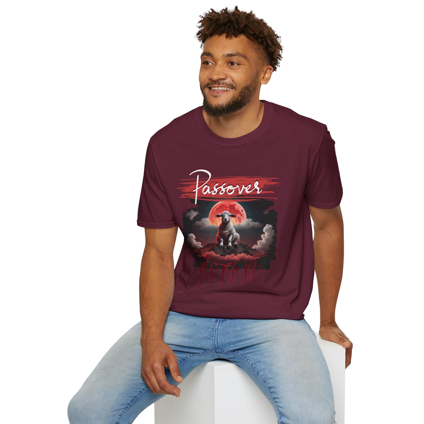 Passover Soft-style White Font T-Shirt