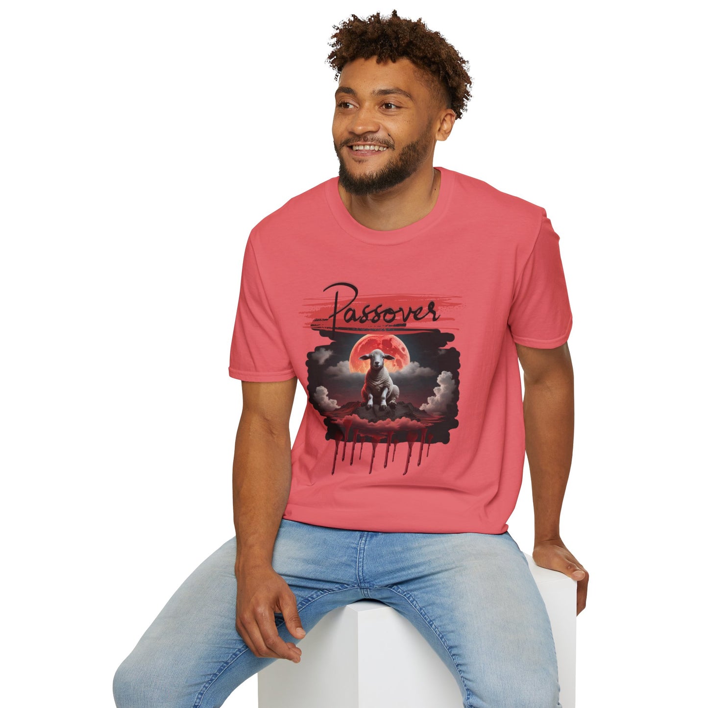 Passover Soft-style Black Font T-Shirt
