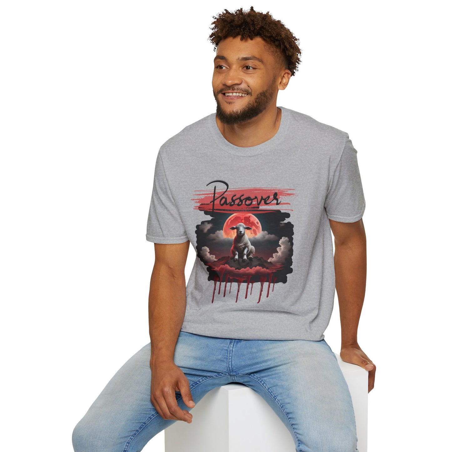Passover Soft-style Black Font T-Shirt