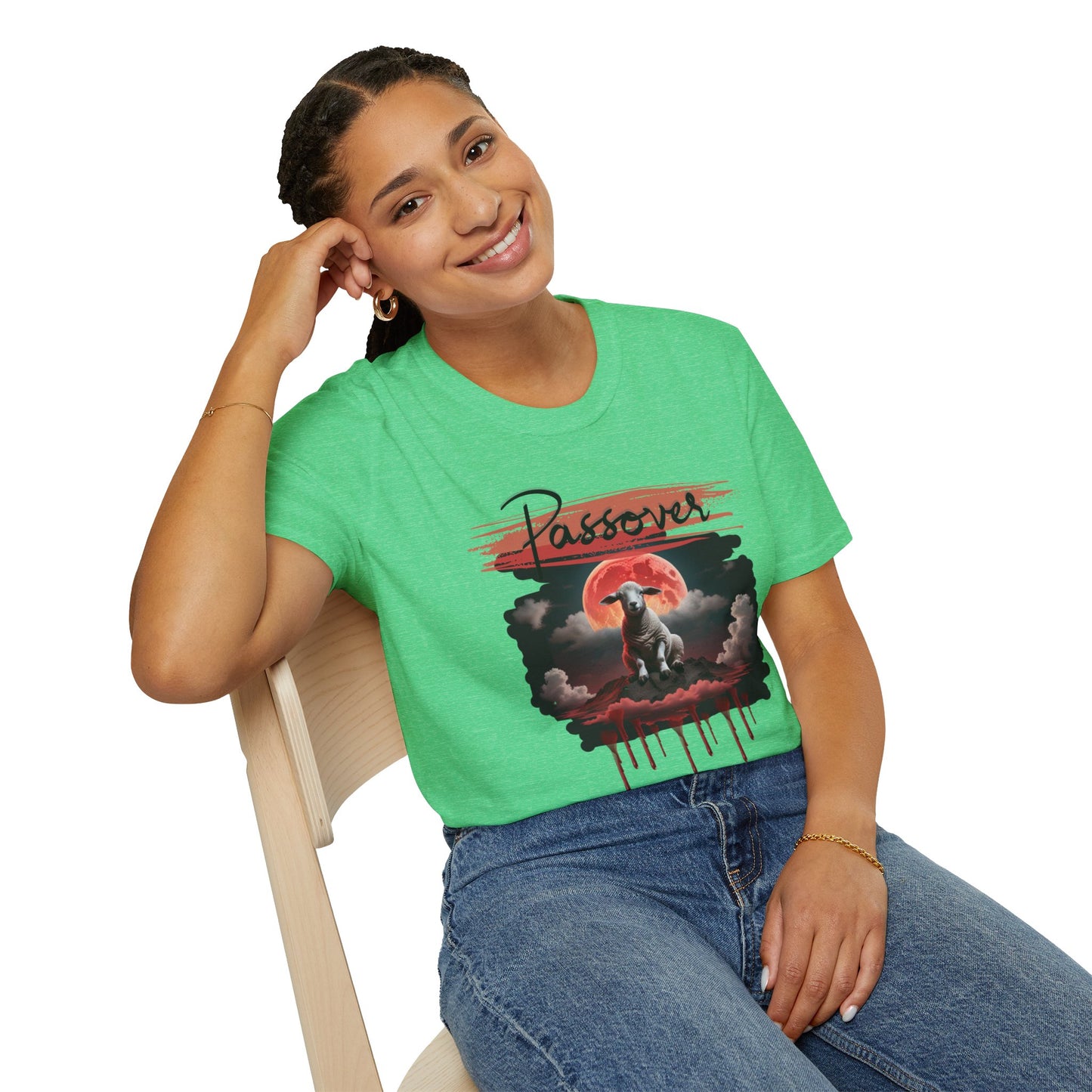 Passover Soft-style Black Font T-Shirt