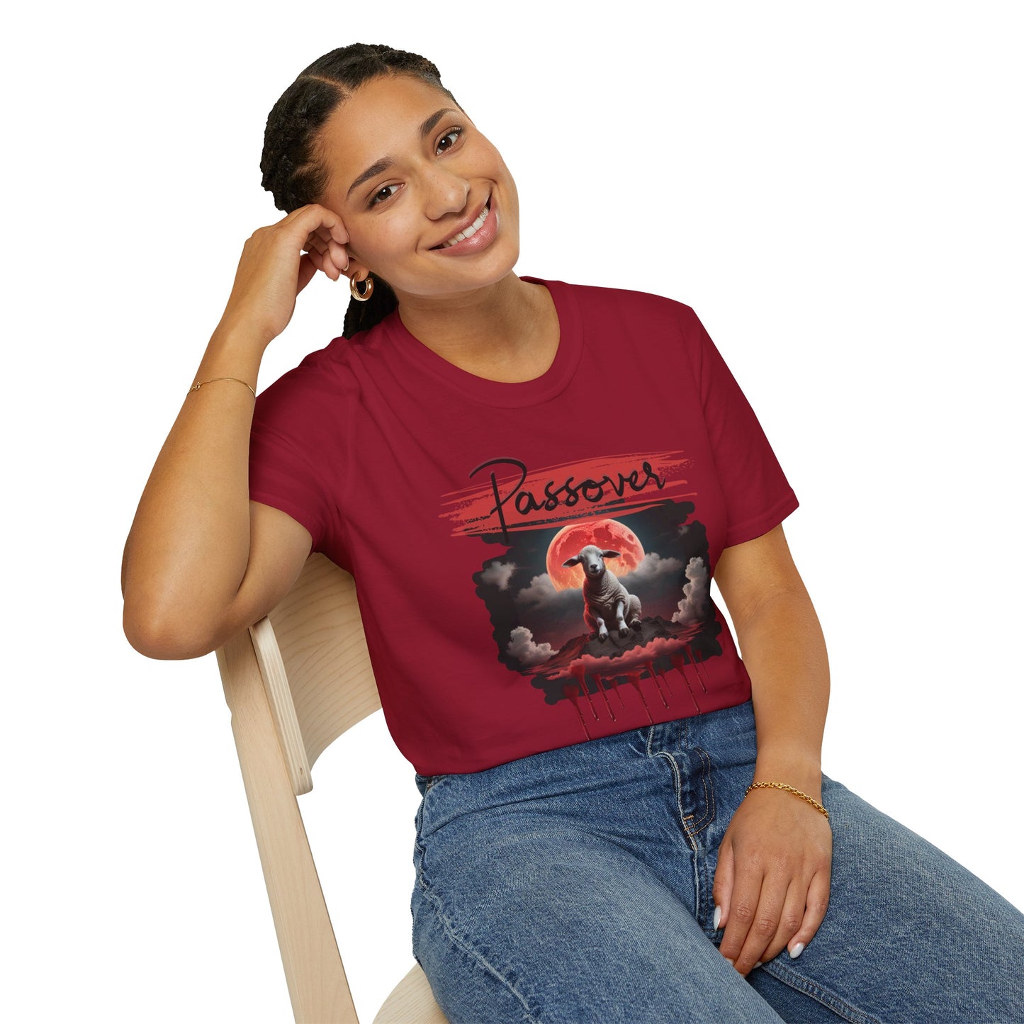 Passover Soft-style Black Font T-Shirt