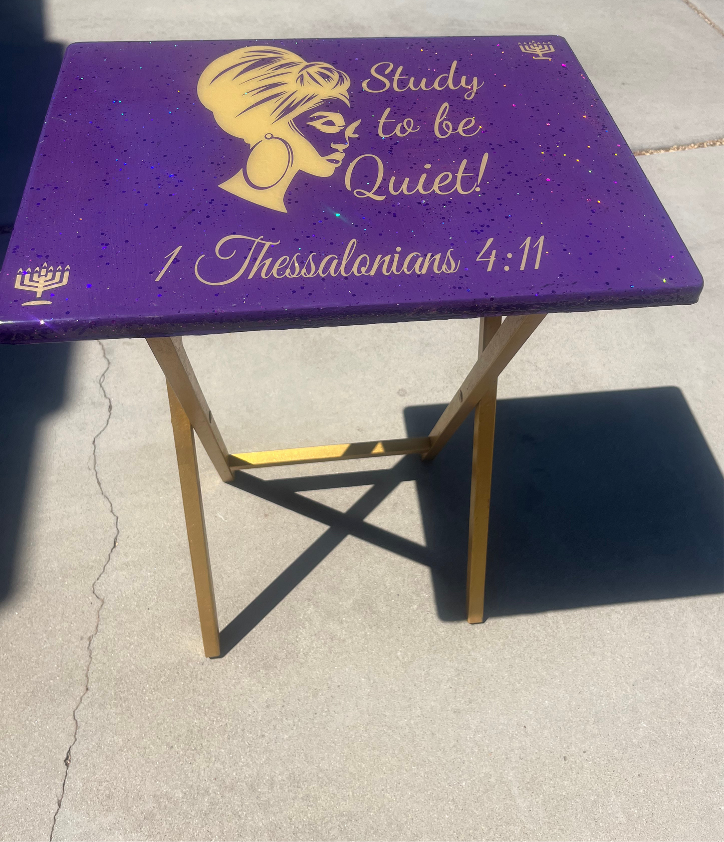 Study To Be Quiet Customized Folding Table