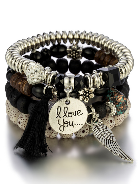 Fringe Multi-Layer Beaded Bracelet