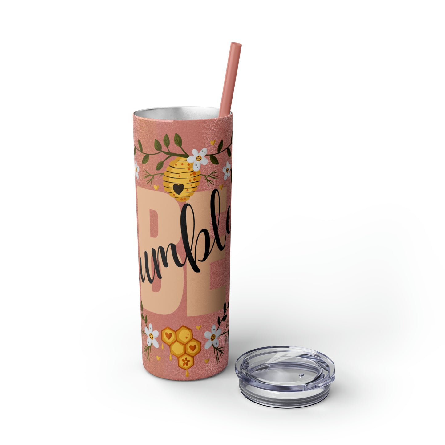 Be Humble Skinny Tumbler with Straw, 20oz