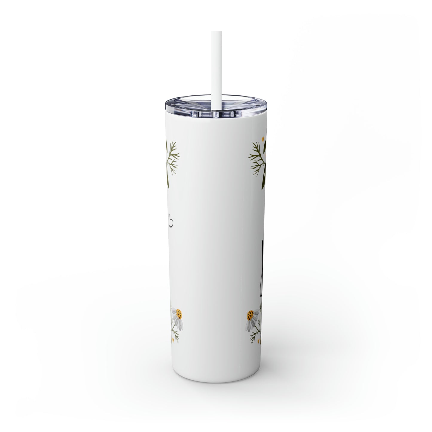 Be Humble Skinny Tumbler with Straw, 20oz