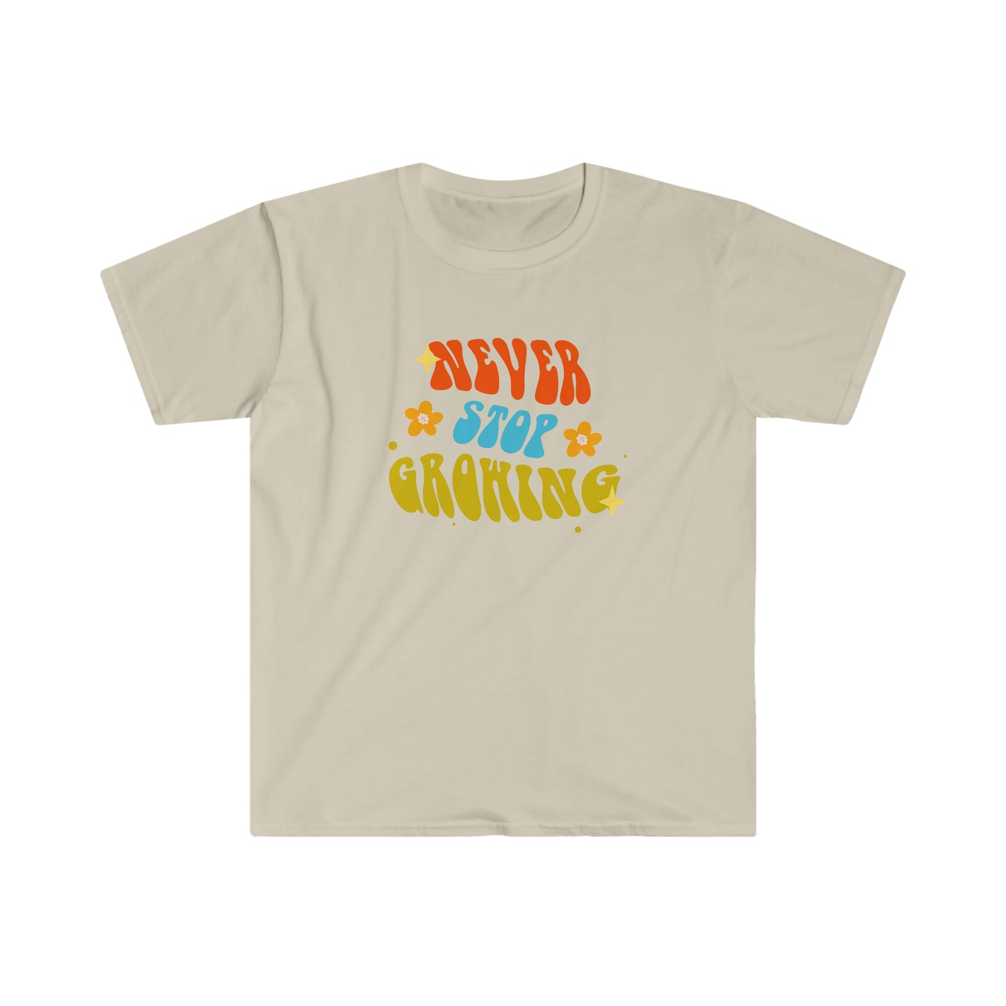 Never Stop Growing 100% Cotton  Softstyle T-Shirt