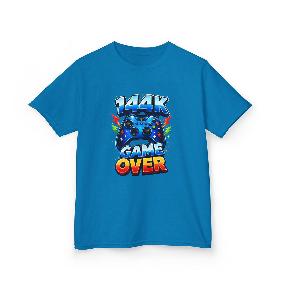 '144K Game Over' Gamer Controller Graphic Kids Tee softsyle