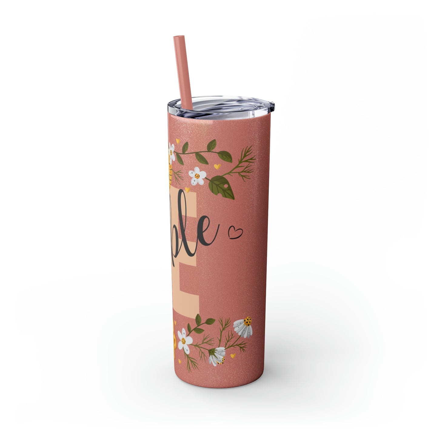 Be Humble Skinny Tumbler with Straw, 20oz