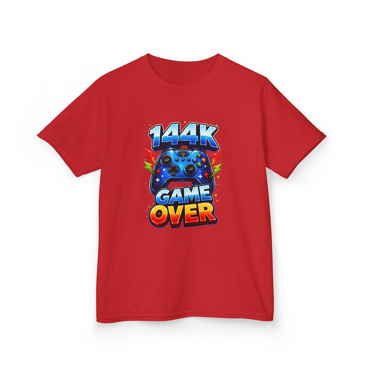 '144K Game Over' Gamer Controller Graphic Kids Tee softsyle