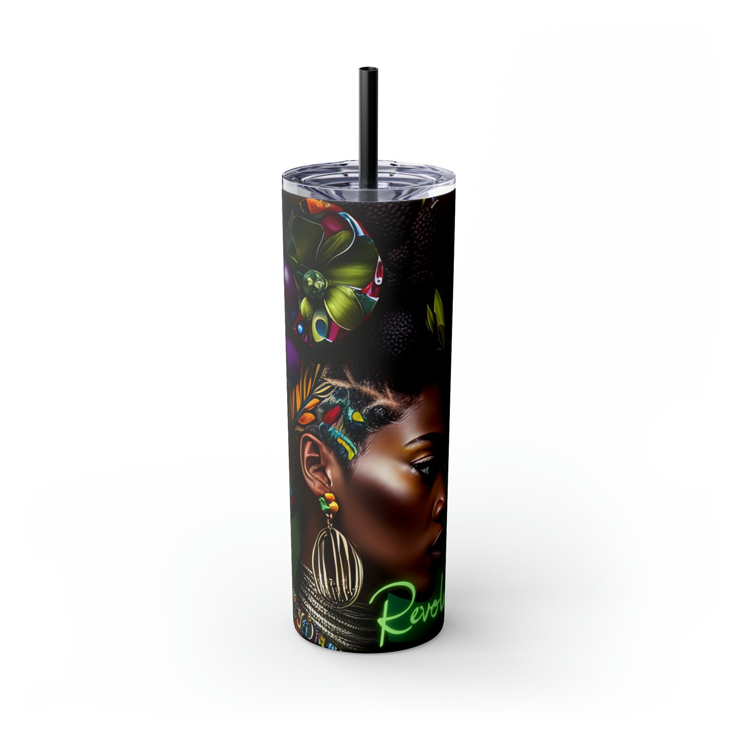 REVOLUTIONARY WOMAN Skinny Tumbler with Straw, 20oz