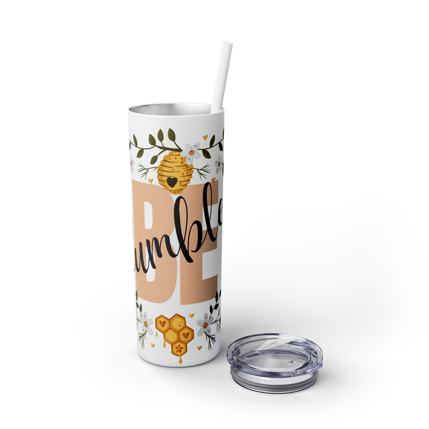 Be Humble Skinny Tumbler with Straw, 20oz