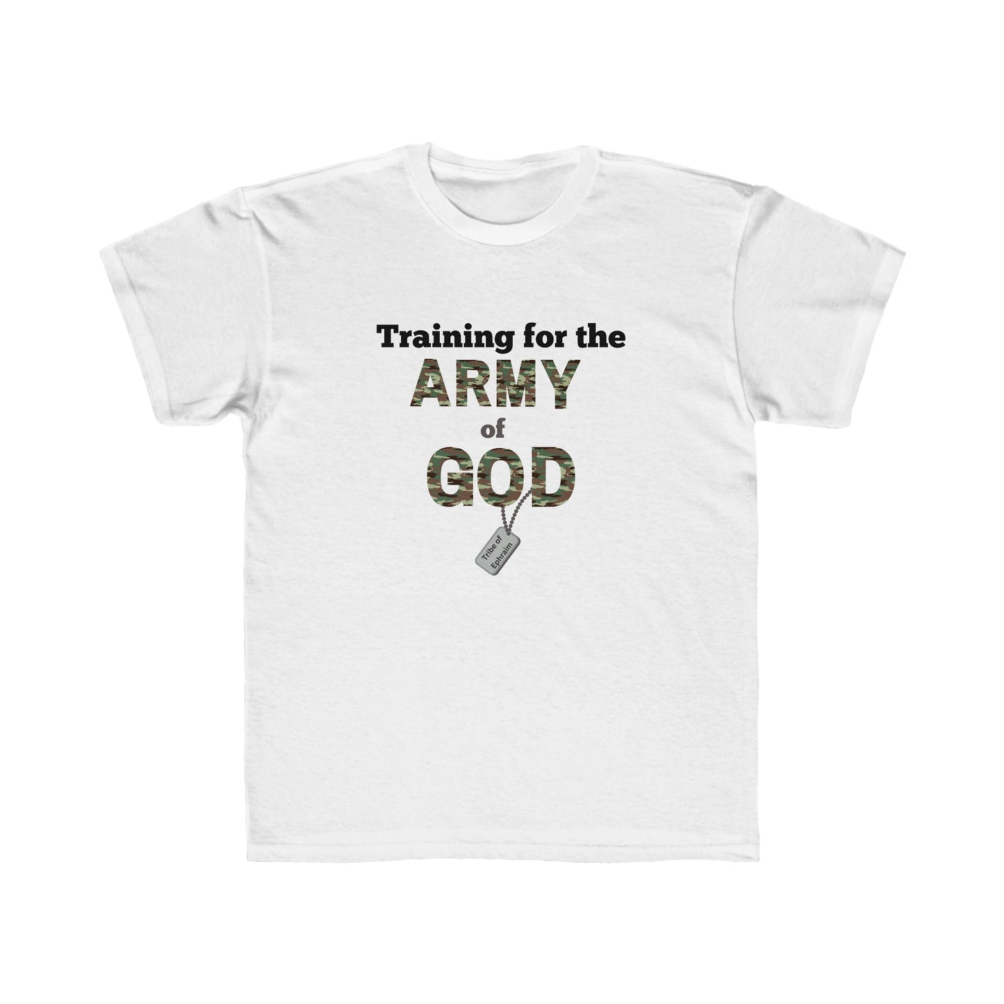 Training for the Army of God Kids Custom made Regular Fit Tee