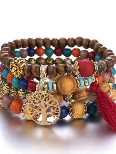 Fringe Multi-Layer Beaded Bracelet