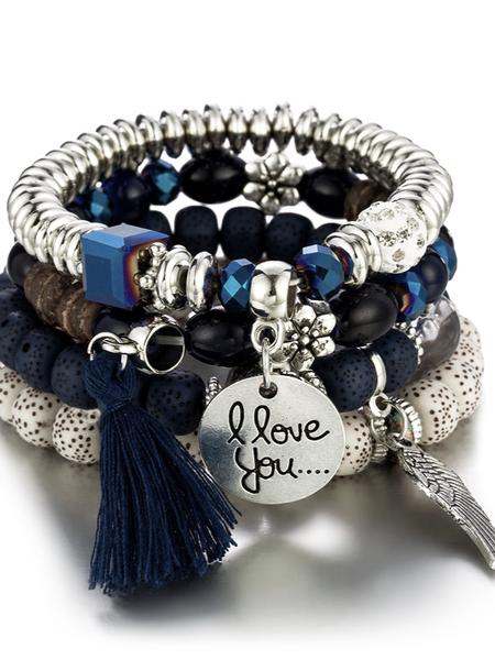 Fringe Multi-Layer Beaded Bracelet