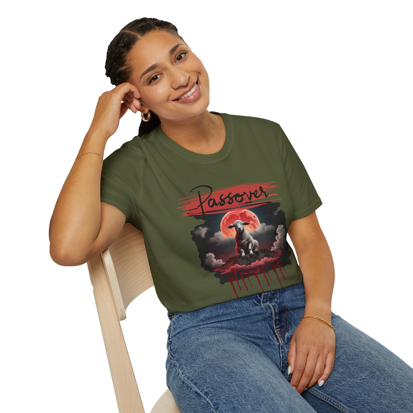 Passover  Soft-style Black Font  T-Shirt