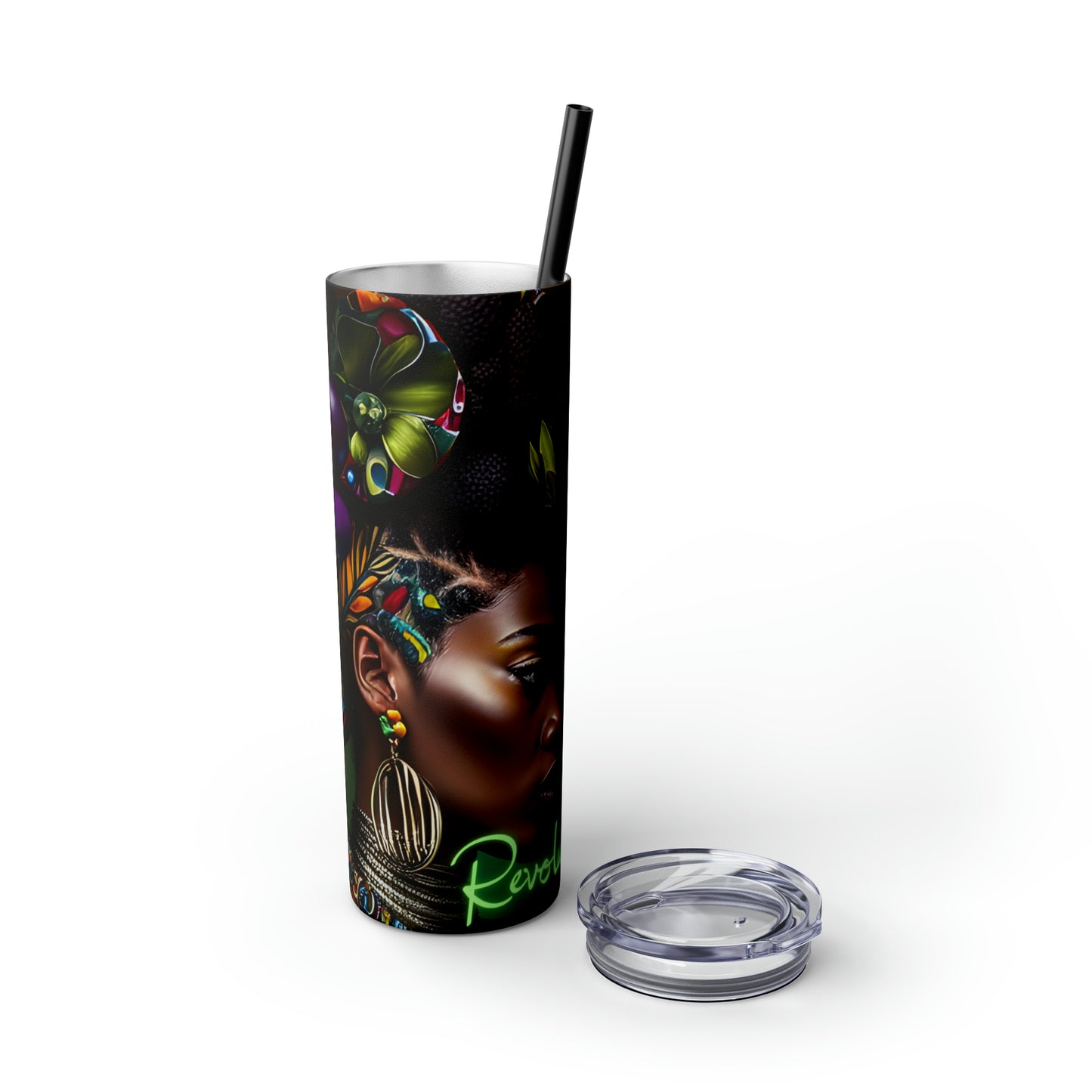 REVOLUTIONARY WOMAN Skinny Tumbler with Straw, 20oz