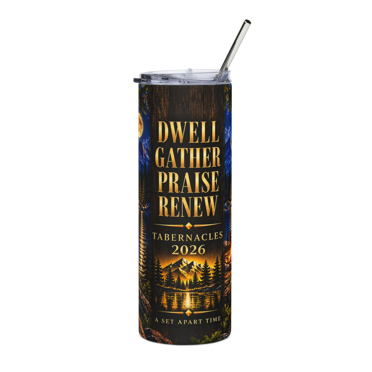 Tabernacles 2026 “Dwell, Gather, Praise, Renew” 20-Ounce Tumbler  Travel Cup