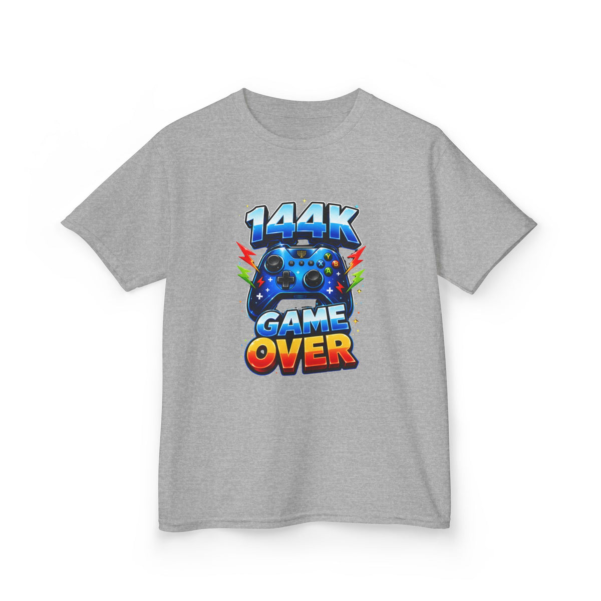 '144K Game Over' Gamer Controller Graphic Kids Tee softsyle