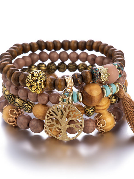 Fringe Multi-Layer Beaded Bracelet