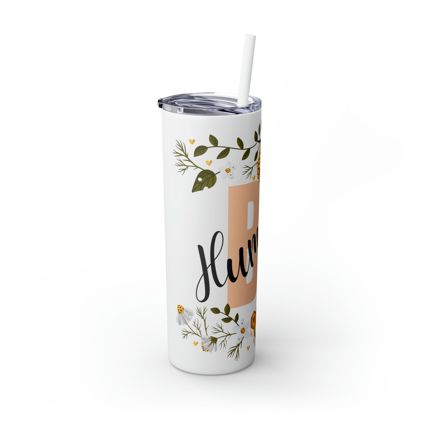 Be Humble Skinny Tumbler with Straw, 20oz