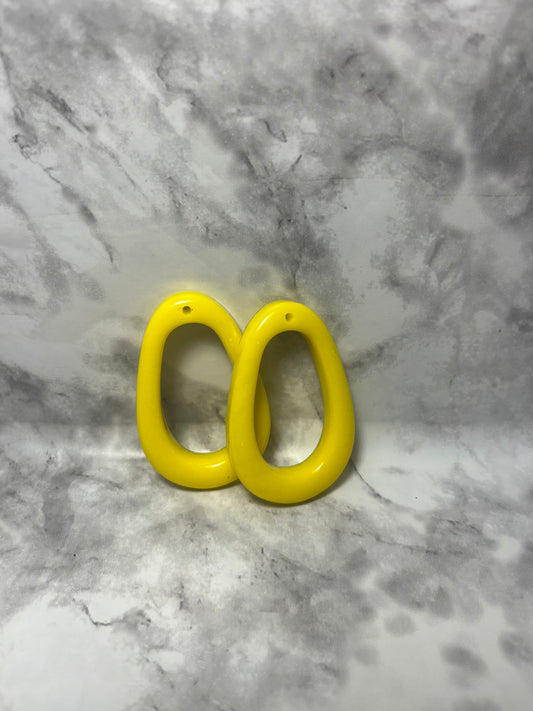 Yellow Pre-Made Hand Crafted Earrings medium size