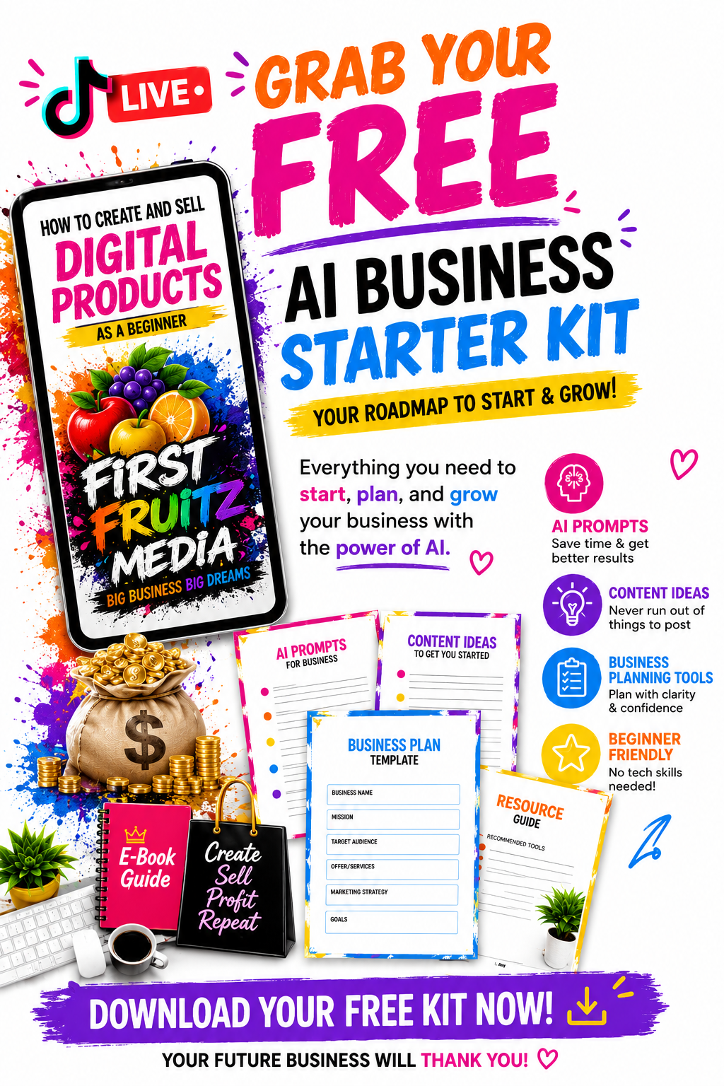 FREE AI Business Starter Kit — Your Roadmap to Start, Scale & Profit