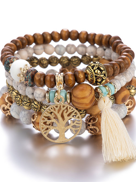 Fringe Multi-Layer Beaded Bracelet