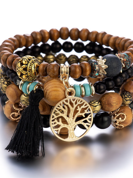 Fringe Multi-Layer Beaded Bracelet