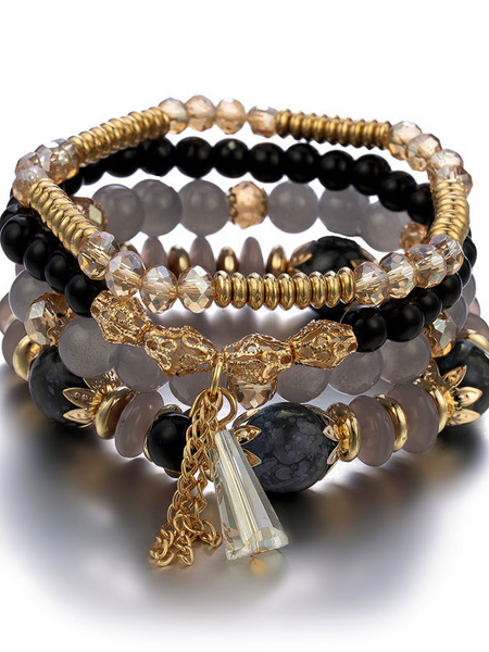 Fringe Multi-Layer Beaded Bracelet