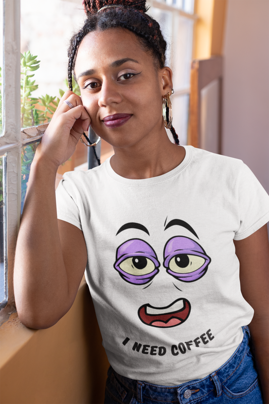 I need coffee  100% Cotton T-shirt.