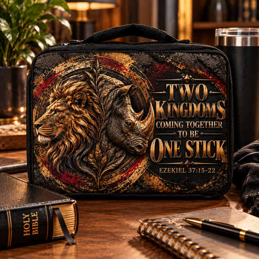 Custom “Two Kingdoms One Stick" Bible Case