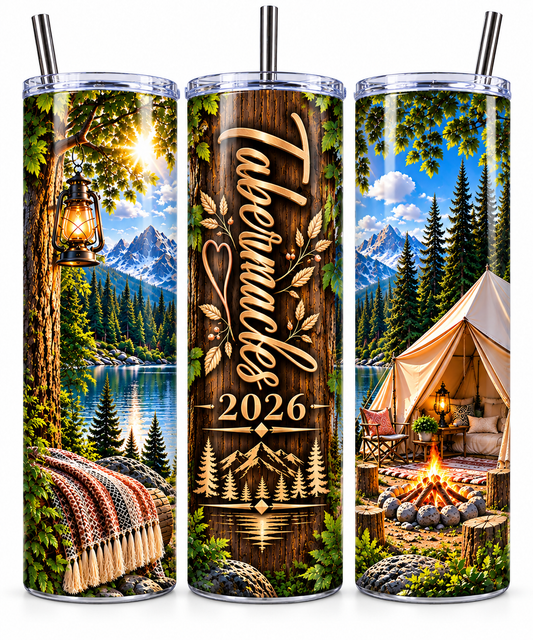 Tabernacles 2026 "Glamping" Stainless Steel 20oz Travel Cup