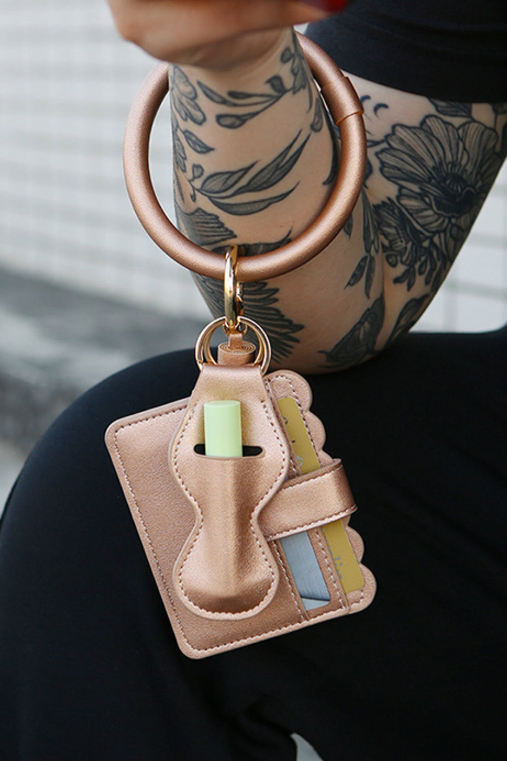 Wristlet Keychain with Card Holder