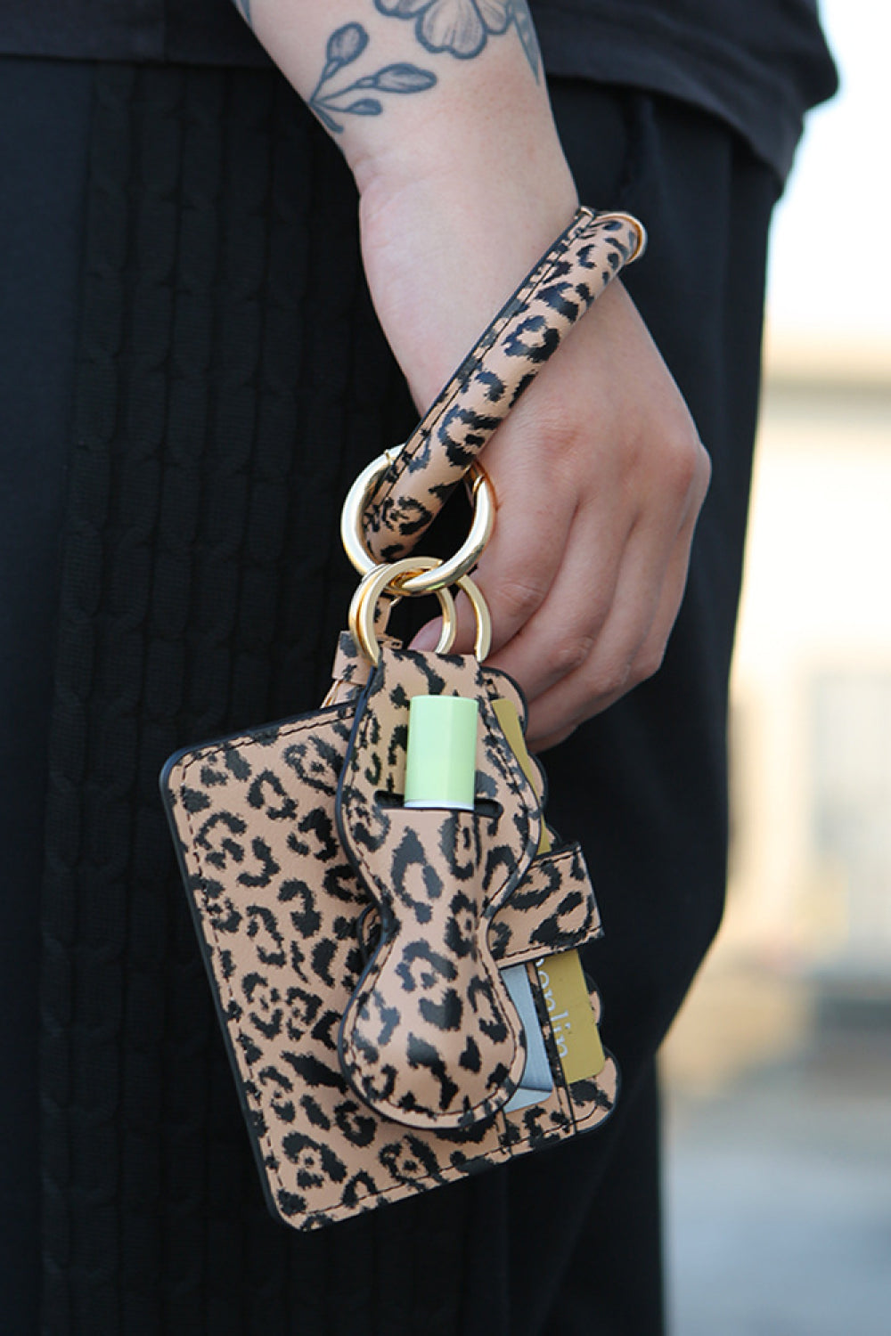 Wristlet Keychain with Card Holder