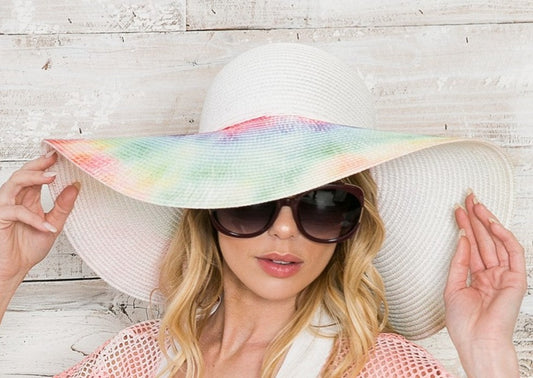 Tie-Dye Bow Detail Sunhat